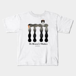 Bold monkey print "De brazza's monkey" Kids T-Shirt